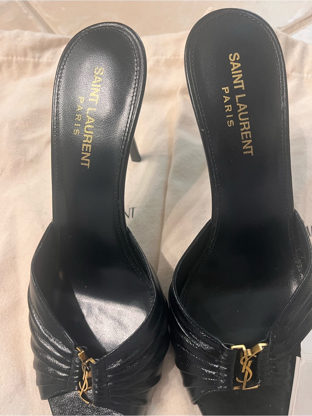 YSL BABYLONE MULES IN SMOOTH LEATHER - Picture 12 of 13